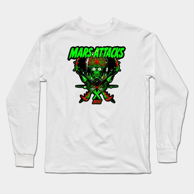 Mars Attacks (Alt Print) Long Sleeve T-Shirt by Nerdology